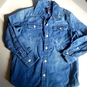 Gap Kids Boys button down denim shirt.